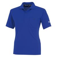 コーコス信岡 エコ 半袖ポロシャツ ブルー M アンドレS AE-1697 UVカット 環境配慮 1着