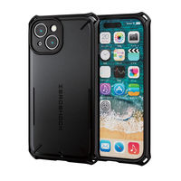 iPhone15 ケース 衝撃吸収 ZEROSHOCK Solid フィルム付 黒 PM-A23AZEROSBK エレコム 1個（直送品）