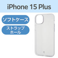 iPhone15 Plus ケース ソフト 薄型 ストラップホール付 クリア PM-A23BUCTCR エレコム 1個（直送品）