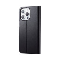iPhone15 Pro Max ケース レザー 手帳型 磁石 軽量 ブラック PM-A23DPLFUBK エレコム 1個（直送品）