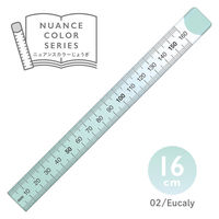 ニュアンスカラー定規 16cm ユーカリ NJ-16-02 1セット（5本） 共栄プラスチック（直送品）