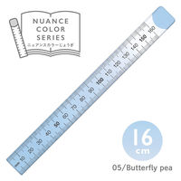 ニュアンスカラー定規 16cm バタフライピー NJ-16-05 1セット（5本） 共栄プラスチック（直送品）