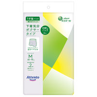 アテント 大人用おむつ 下着気分ボクサータイプ お試しパック 2回 Mサイズ 2枚:（1パック×2枚入）エリエール 大王製紙