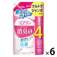 ソフラン プレミアム消臭 柔軟剤 フローラルアロマの香り 詰め替え ウルトラジャンボ 1520mL 1箱（6個入） ライオン【リニューアル】