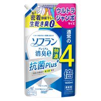 ソフラン プレミアム 消臭 柔軟剤 特濃抗菌プラス リフレッシュサボン 詰め替え ウルトラジャンボ 1600mL 1個 ライオン