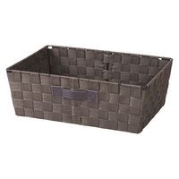 パール金属 PPマルチバスケット3浅型 ブラウン N-7979 1個