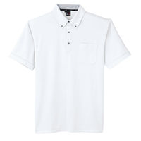 サンエス 汗ジミ防止半袖ポロシャツ JB55170-11ホワイト-L 1点（直送品）