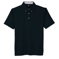 サンエス 汗ジミ防止半袖ポロシャツ JB55170-9ブラック-L 1点（直送品）