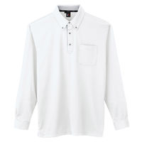 サンエス 汗ジミ防止長袖ポロシャツ JB55171-11ホワイト-LL 1点（直送品）