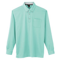 サンエス 汗ジミ防止長袖ポロシャツ JB55171-17パステルグリーン-3L 1点（直送品）