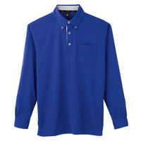 サンエス 汗ジミ防止長袖ポロシャツ JB55171-4ブルー-3L 1点（直送品）