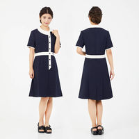 シー・エム・エル ワンピースNo.12 ネイビー×クリーム S T100270 1着（直送品）