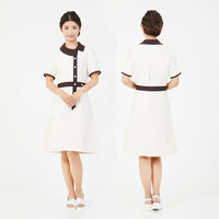 シー・エム・エル ワンピースNo.12 クリーム×ブラウン L T100262 1着（直送品）