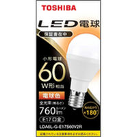 東芝 LED電球 ミニクリプトン形 E17 60W形 電球色 16-0674 1個（直送品）