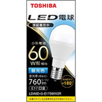 東芝 LED電球 ミニクリプトン形 E17 60W形 昼光色 16-0675 1個（直送品）