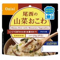 【40食(20食/箱ｘ2)】尾西のレンジプラス 山菜おこわ　 アルファ米 時短 非常食 保存食 防災食 登山 キャンプ  アルファー米（直送品）