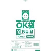 大倉工業 オークラ OK袋0.03mm8号 OK(30)8 1袋(100枚) 535-4621（直送品）