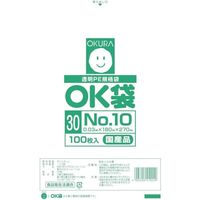 大倉工業 オークラ OK袋0.03mm10号 OK(30)10 1袋(100枚) 535-4620（直送品）