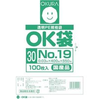 大倉工業 オークラ OK袋0.03mm19号 OK(30)19 1袋(100枚) 535-3137（直送品）