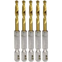 藤原産業 SK11 六角軸チタン鉄工ドリル 微短 4.0mm 5pcs 231826 1セット(4組)（直送品）