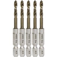 藤原産業 SK11 六角軸コバルトステンレスドリル 微短 4.0mm 5pcs 231835 1セット(3組)（直送品）