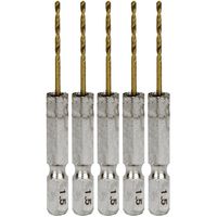 藤原産業 SK11 六角軸チタン鉄工ドリル 1.5mm 5pcs 231838 1セット(5組)（直送品）