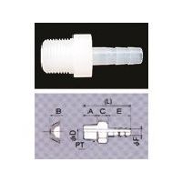 東京硝子器械 TGK コネクター PT1/8 φ3×φ6.5 5個入 457-17-81-54 1袋(5個) 186-0514（直送品）