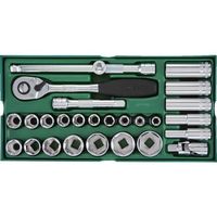 Apex Tool Group SATA 1/2DRソケットレンチセット(6角タイプ)トレー入り 09903 1セット(1組) 446-8826（直送品）