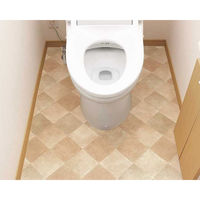 明和グラビア 防水トイレ模様替えシート　トイレ全面用 タイルベージュ KSBKT-01 1枚（直送品）