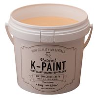 ワンウィル K-PAINT 珪藻土 1.5kg アプリコット209347　1缶（直送品）