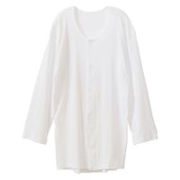 白鷺ニット工業 こころよい介護シリーズ　快い　インド綿　7分袖　紳士用 ホワイト　LL Q0012B 1枚（直送品）