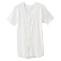 白鷺ニット工業 こころよい介護シリーズ　快い　インド綿　半袖　紳士用 ホワイト　LL Q0011B 1枚（直送品）