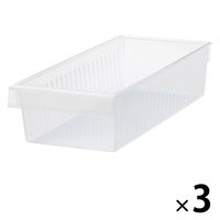 無印良品 冷蔵庫内 整理トレー 大 約12.5×30×高さ7cm 1セット（3個） 良品計画