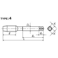 彌満和製作所 ステンレス鋼用ポイントタップ(メートルねじ) SU-POP6M16X2+40 1本（直送品）