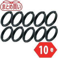 TRUSCO まとめ買い カラー針金 小巻タイプ 黒 18番手 線径1.2mm×10m 10本 TCWS-12BK-10P 1組(10束)（直送品）