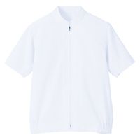 男女兼用半袖ジャンパー 4L ホワイト SZ422-W 1着 サーヴォ（直送品）