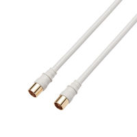 DXアンテナ TV接続ケーブル 2K4K8K対応 1.5m 白 14-0355 1個（直送品）