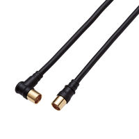 DXアンテナ TV接続ケーブル 2K4K8K対応 3m 黒 14-0365 1個（直送品）