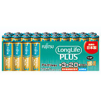 富士通 アルカリ乾電池 ロングライフプラス（単3形×20本パック） 17-0228 1個（直送品）