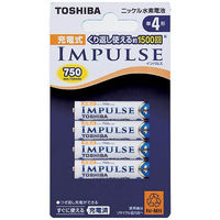 東芝 単4形充電池 高容量タイプ 4本入 IMPULSE 17-4063 1個（直送品）