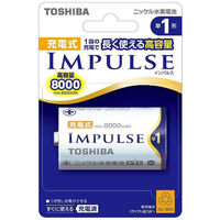 東芝 単1形充電池 高容量タイプ IMPULSE 17-4055 1個（直送品）