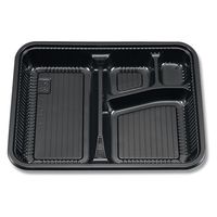 シーピー化成 弁当容器 Zー256ー1 BS黒 004404297 1セット(1袋×6)