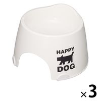 小型犬専用フードボール（すべり止め付） ホワイト 3個 伊勢藤