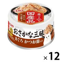 いなば CIAO チャオ おさかな三昧缶 まぐろ かつお節入り 国産 80g 12缶 キャットフード 缶詰