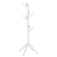 【軒先渡し】萩原 ポールハンガー ランダムタイプ 幅480×奥行480×高さ1200mm ホワイトウォッシュ VR-7218WS 1台（直送品）