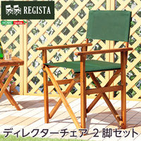 ホームテイスト REGISTA(レジスタ) 布製 ディレクターチェア グリーン SH-05-79497 1脚（直送品）