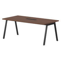 【軒先渡し】ニシキ工業 ミーティングテーブル 幅1800×奥行750×高さ720mm ウォールナット ABSY-B1875W-WN 1台（直送品）