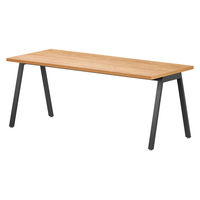 【軒先渡し】ニシキ工業 ミーティングテーブル 幅2100×奥行900×高さ720mm ティンバー ABSY-B2190-TB 1台（直送品）