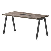 【軒先渡し】ニシキ工業 ミーティングテーブル 幅2100×奥行900×高さ720mm スミクロ ABSY-B2190W-SK 1台（直送品）