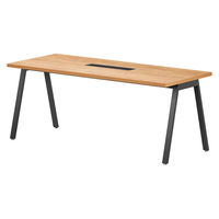 【軒先渡し】ニシキ工業 ミーティングテーブル 幅2100×奥行900×高さ720mm ティンバー ABSY-B2190W-TB 1台（直送品）